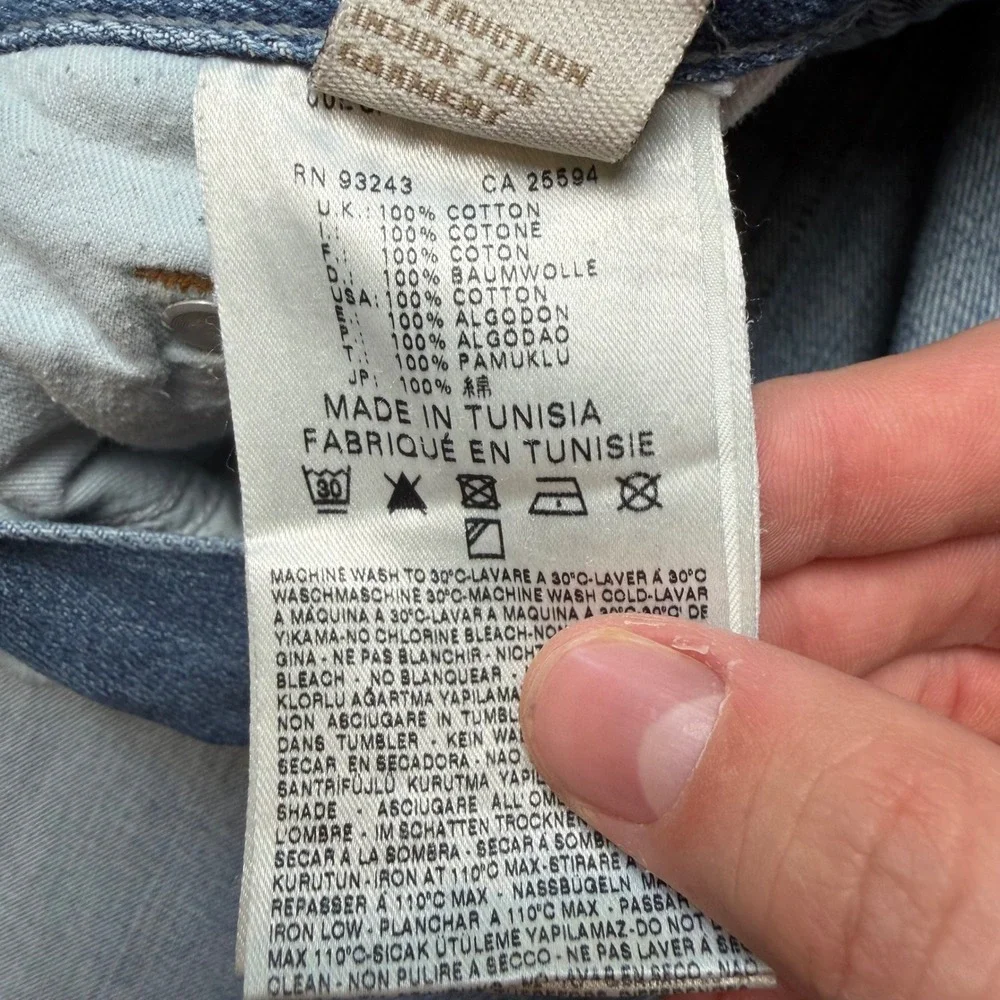 Diesel Larkee‎ Jeans Mens 31x32 Blue Regular Straight Leg Distressed Wash 008J4
